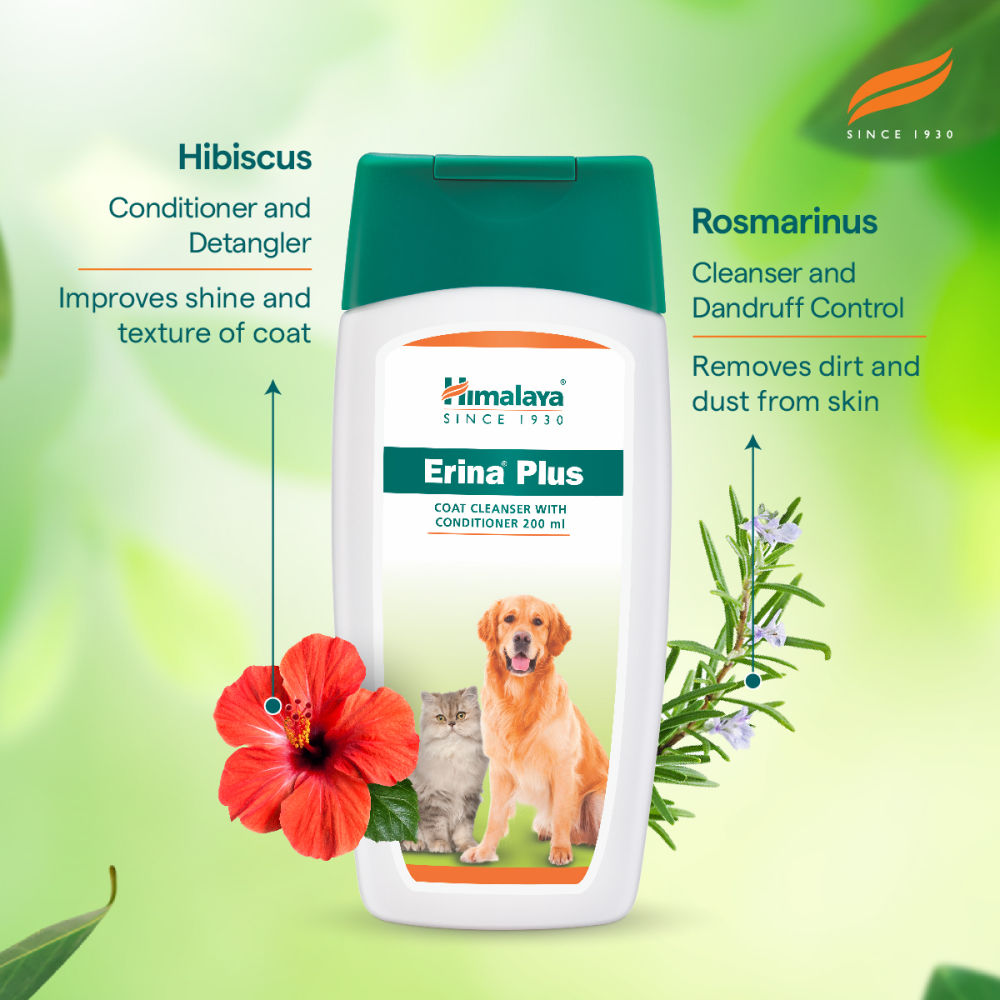 Himalaya Erina Plus Coat Cleanser with Conditioner for Dogs and Cats — back view