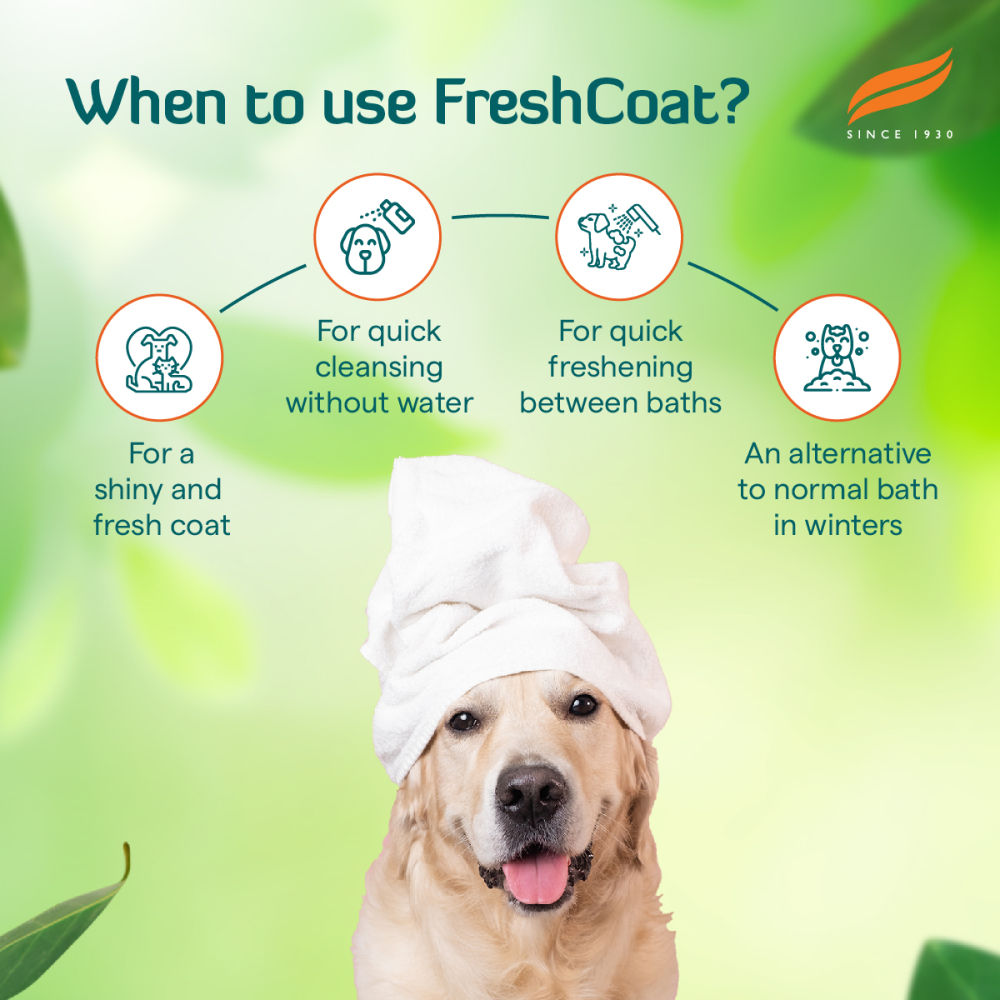 Himalaya Fresh Coat No Rinse Spray for Dogs and Cats — back view