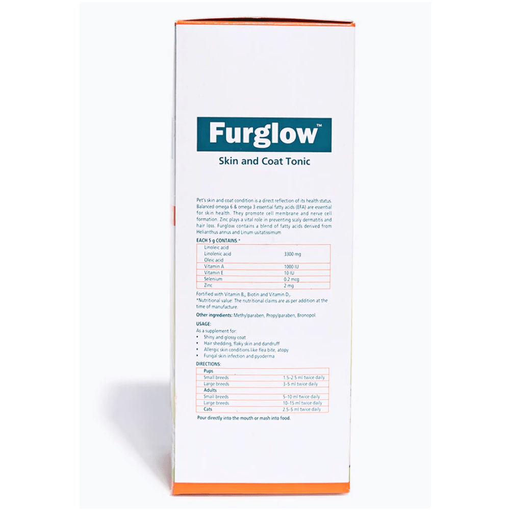 Himalaya Furglow Skin and Coat Tonic for Dogs and Cats — back view