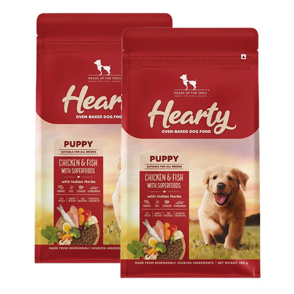huft-hearty-oven-baked-chicken-fish-with-superfoods-puppy-dog-dry-food 2x250g