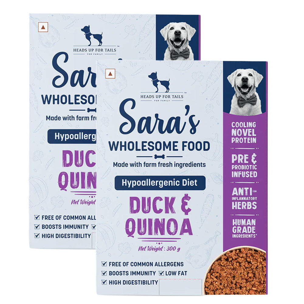 huft-saras-wholesome-hypoallergenic-diet-duck-quinoa-dog-wet-food 2x300g