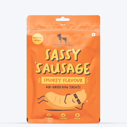 huft-sassy-sausage-smokey-with-real-chicken-air-dried-treats-for-dogs 100g