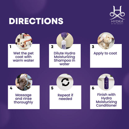 Hydra Groomers Champu Hidratante Moisturizing Shampoo for Cats & Dogs — in use