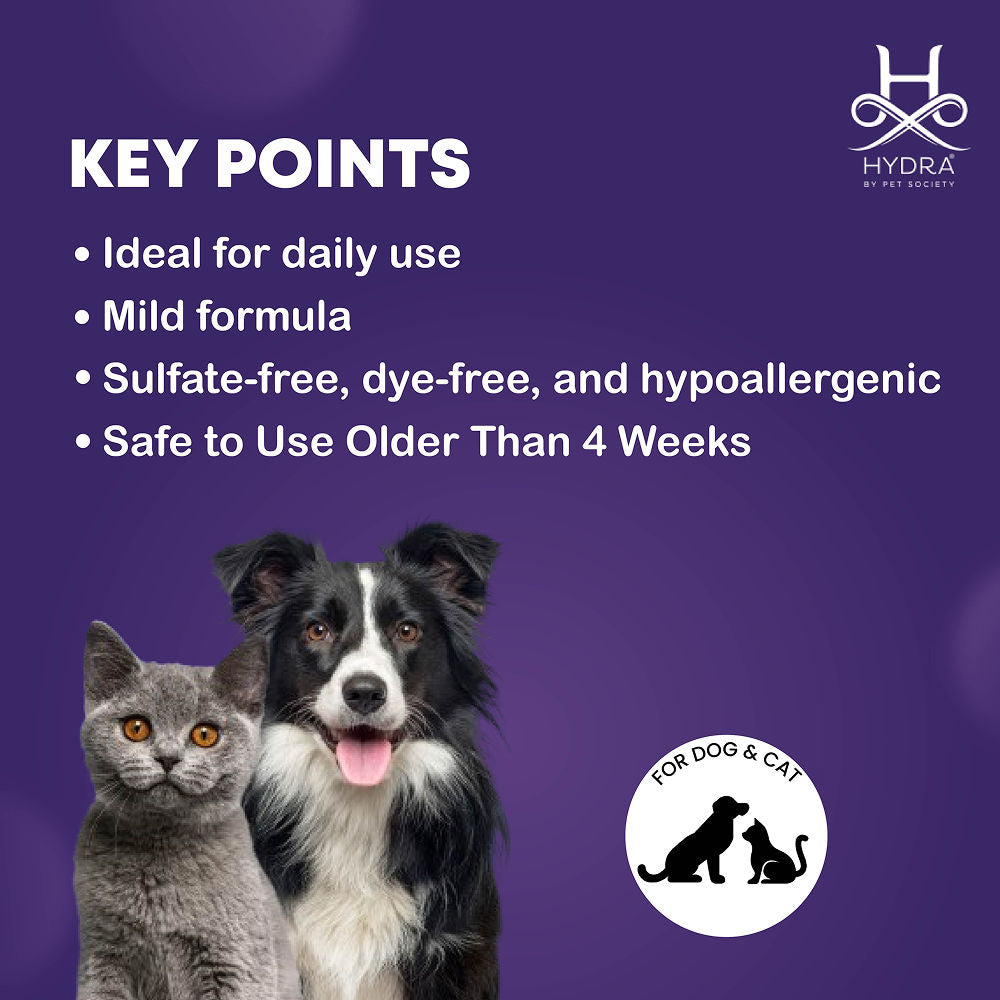 Hydra Groomers Extra Soft Facial Ultra Gentle Face & Body Shampoo for Cats & Dogs — detail shot