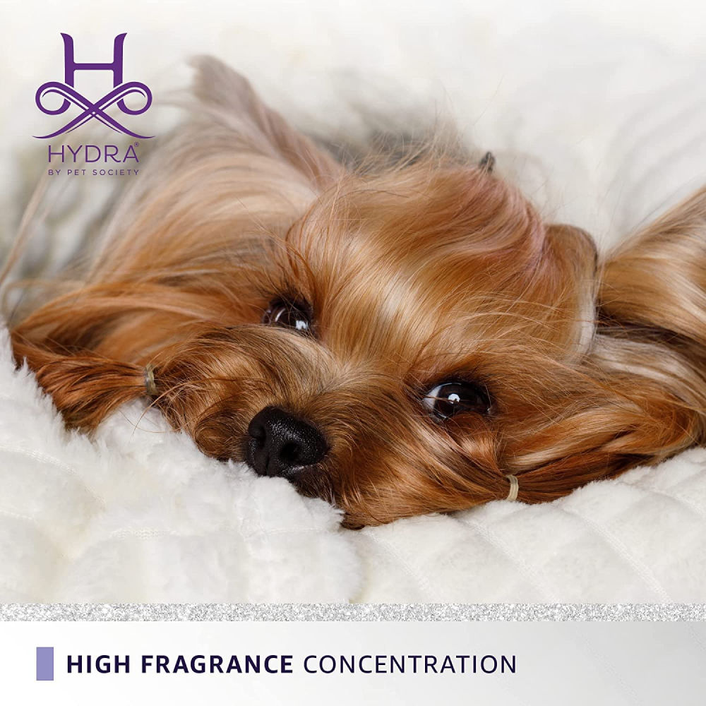 Hydra Groomers Forever Liss Cologne for Dogs and Cats — in use