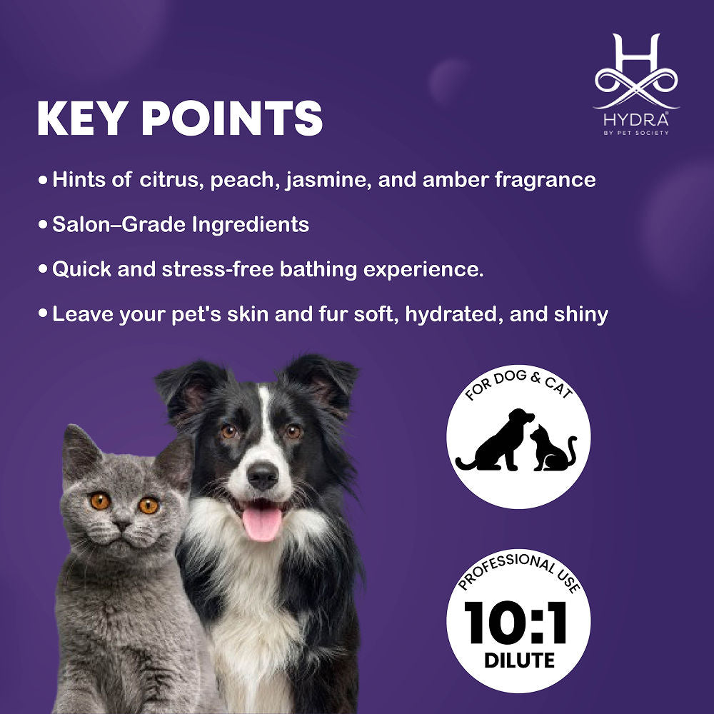 Hydra Groomers Oatmeal Extract Odor Neutralizing Shampoo for Cats & Dogs — back view
