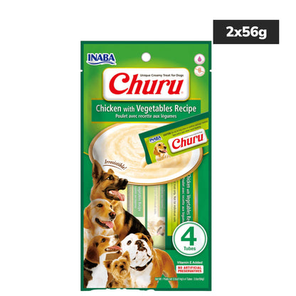 INABA Churu Chicken with Vegetable Flavour Dog Treats — detail shot