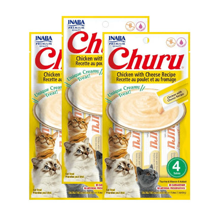 INABA Churu Chicken with Cheese Cat Treats — back view