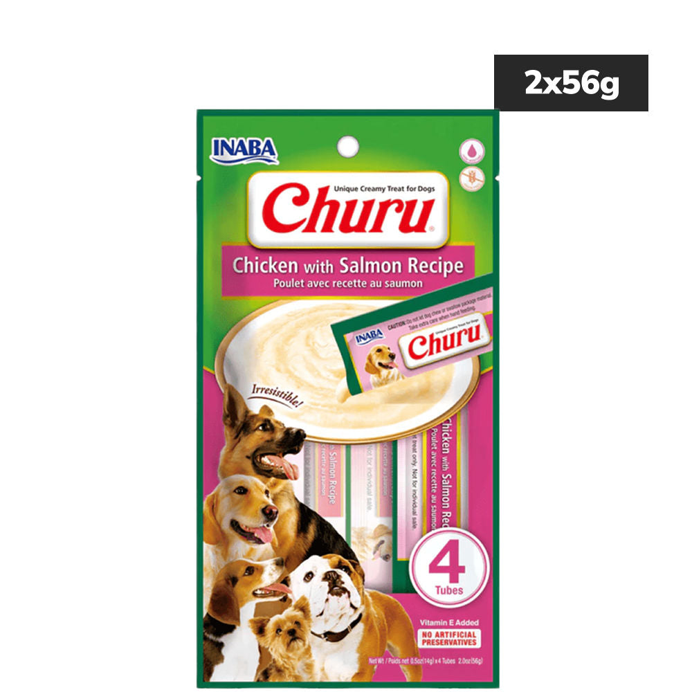 INABA Churu Chicken with Salmon Flavour Dog Treats — back view