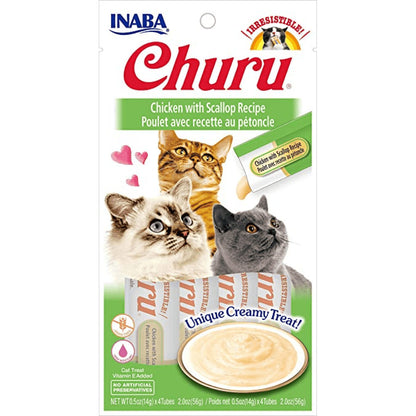 INABA Churu Chicken with Scallop Cat Treats — back view