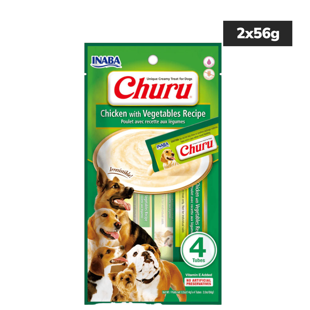 INABA Churu Chicken with Vegetable Flavour Dog Treats — side view