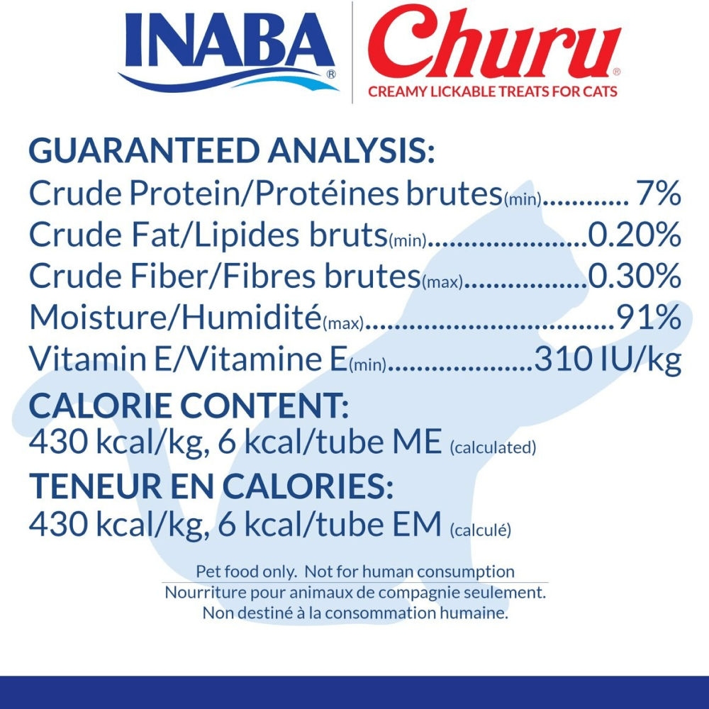 INABA Churu Tuna Cat Treats — back view