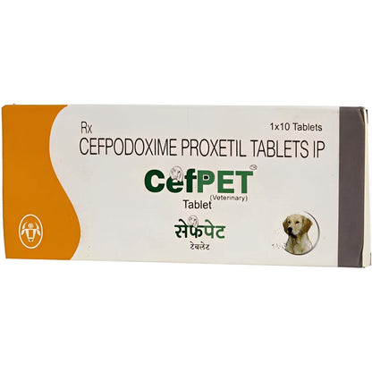 Intas Cefpet 100mg (Cefpodoxime Proxetil) Tablet for Dogs & Cats — side view