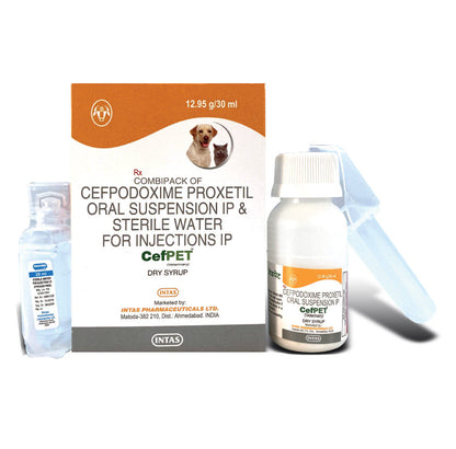 Intas Cefpet Dry Syrup (Cefpodoxime Proxetil) for Dogs and Cats — side view