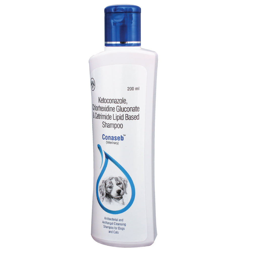 Intas Conaseb Antibacterial Antifungal Shampoo for Dogs & Cats — back view