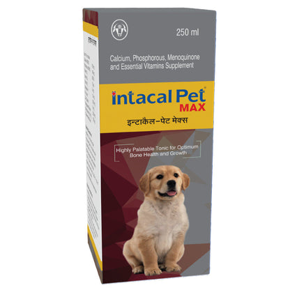 Intas Intacal Pet Max for Calcium & Multivitamin Supplement Dogs and Cats — side view