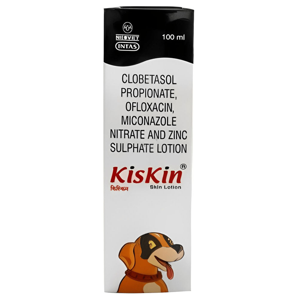 Intas Kiskin Lotion for Dogs and Cats — side view