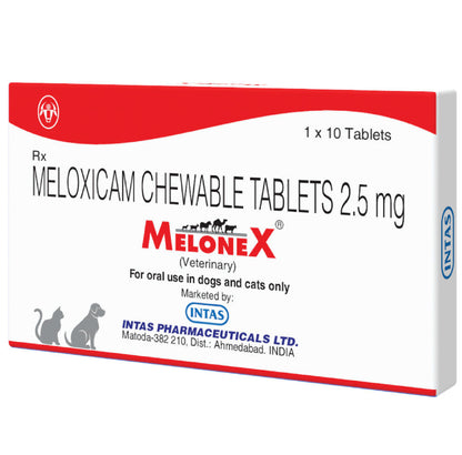 Intas Melonex (Meloxicam) 2.5mg Tablet for Dogs & Cats — side view