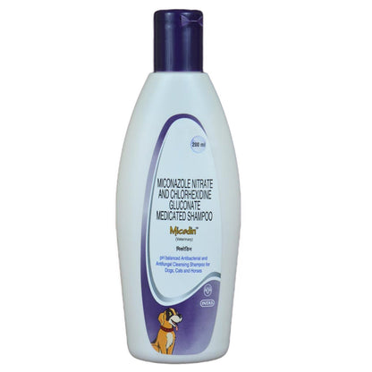 Intas Micodin Antifungal & Antibacterial Shampoo for Dogs and Cats — side view