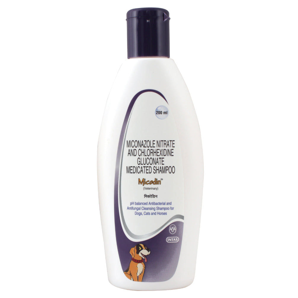 Intas Micodin Antifungal & Antibacterial Shampoo for Dogs and Cats — back view