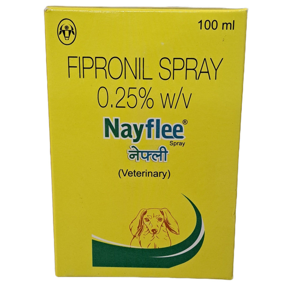 Intas Nayflee Fipronil Spray for Dogs and Cats — back view