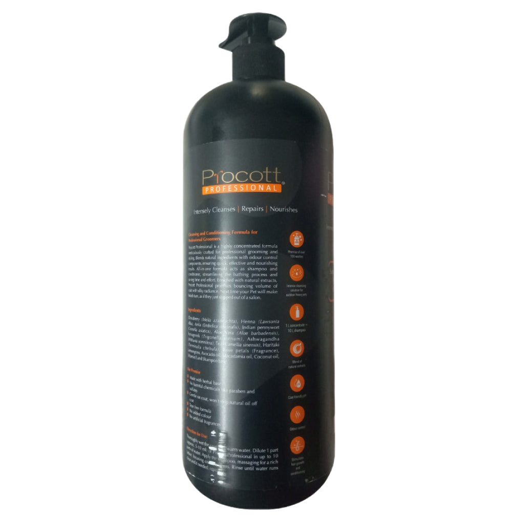 Intas Procott Professional Shampoo for Dogs and Cats — back view