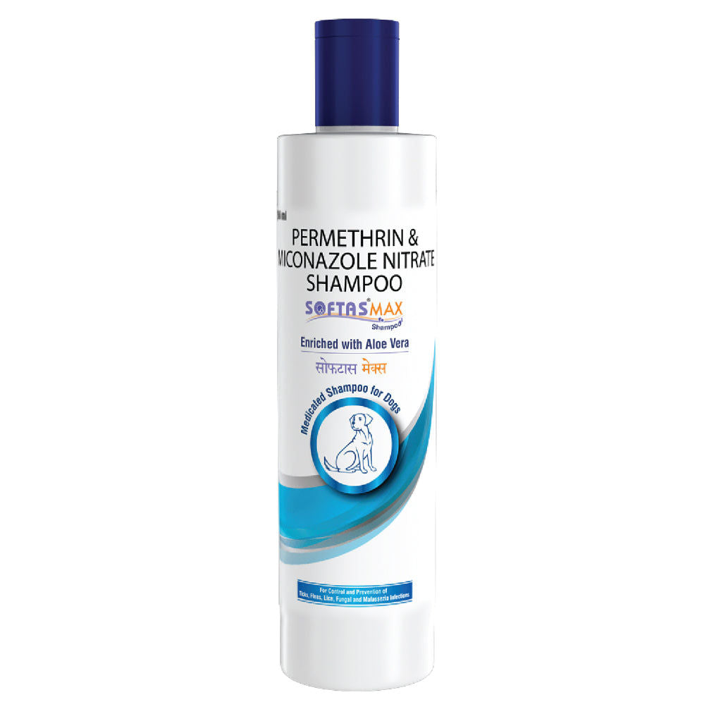 Intas Softas Max Tick & Flea Shampoo for Dogs — side view