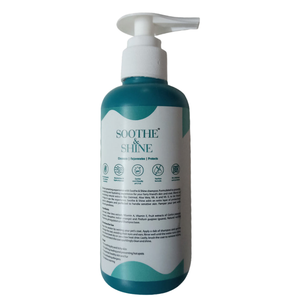 Intas Soothe & Shine Shampoo for Dogs — side view