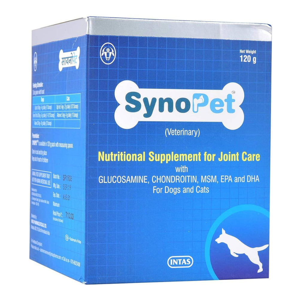 Intas Synopet Powder for Dogs and Cats — back view