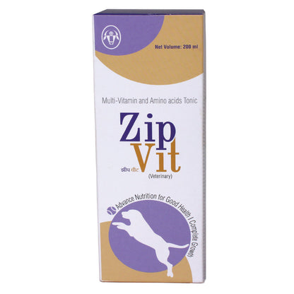 Intas Zipvit Multi Vitamin Supplement for Dogs and Cats — in use
