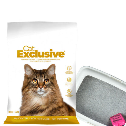 Intersand Cat's Exclusive Sodium Bentonite Clumping Unscented Cat Litter — back view