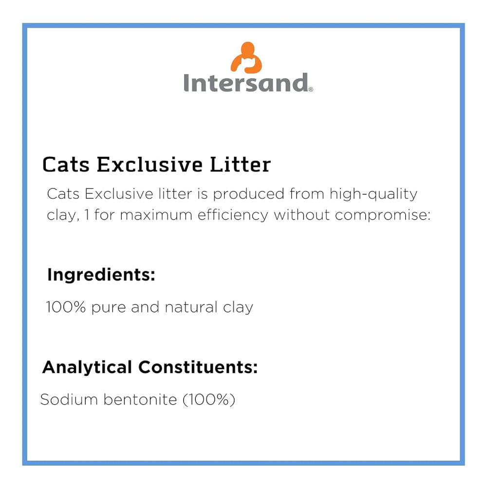 Intersand Cat's Exclusive Sodium Bentonite Clumping Unscented Cat Litter — in use