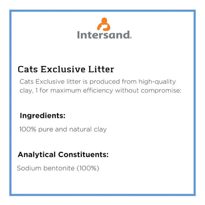 Intersand Cat's Exclusive Sodium Bentonite Clumping Unscented Cat Litter — in use