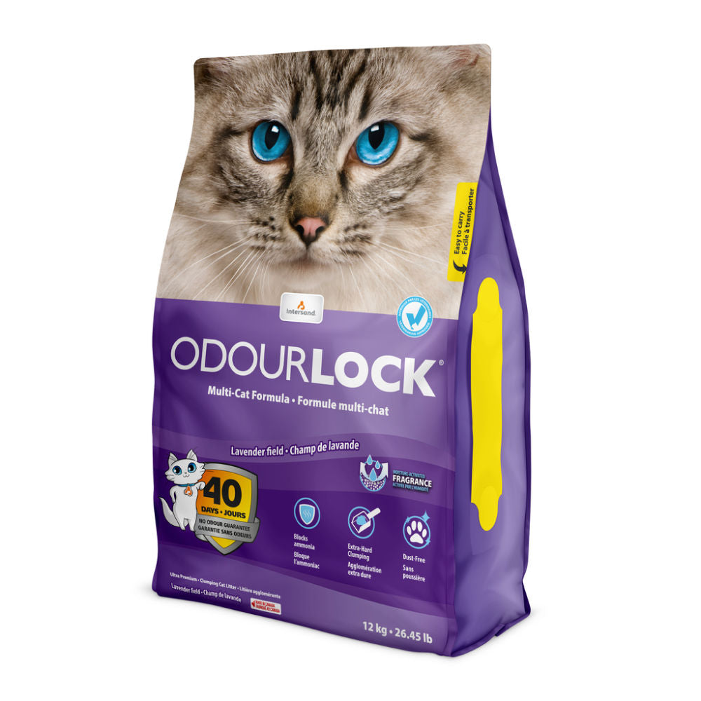 Intersand Lavender Scented Odour Lock Cat Litter — back view