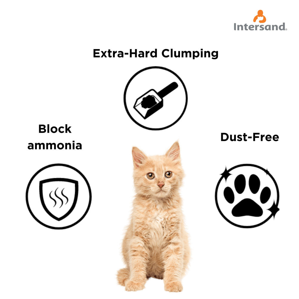 Intersand Scented Odour Lock Calming Baby Powder Cat Litter — side view