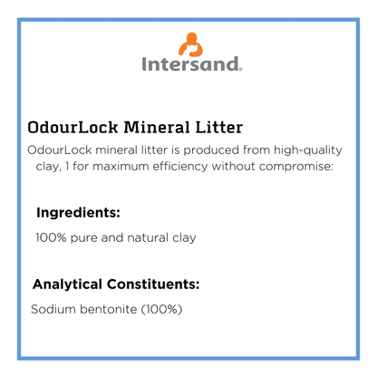 Intersand Scented Odour Lock Calming Baby Powder Cat Litter — back view