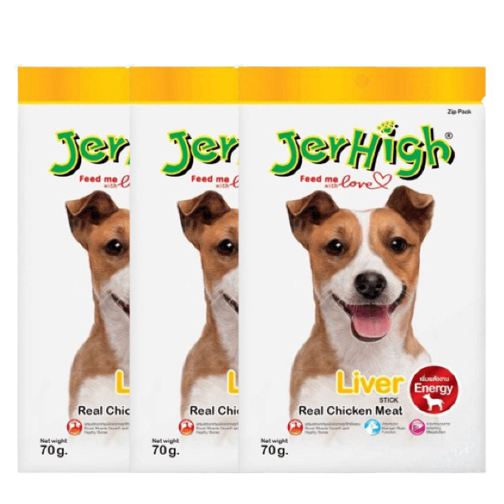 JerHigh Chicken Liver Stick Dog Treats — detail shot