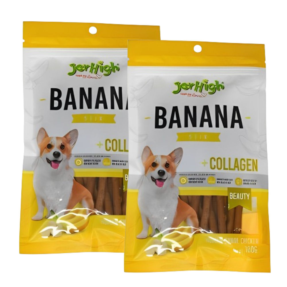 JerHigh Banana Stick Dog Treats — back view