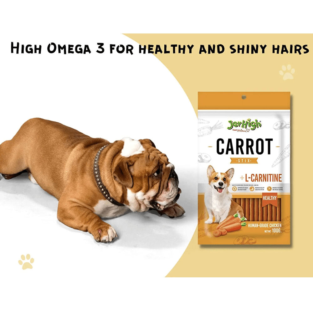 JerHigh Carrot Sticks Dog Treats — back view