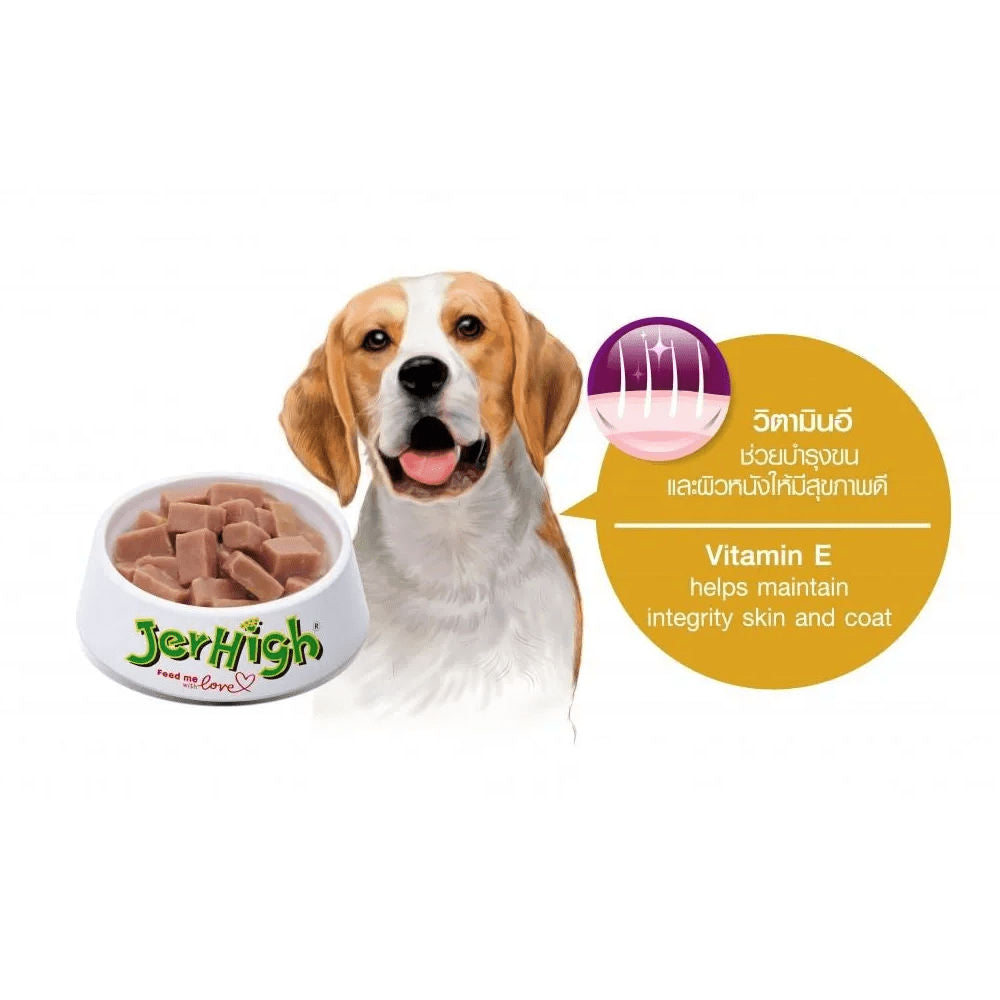 JerHigh Chicken And Liver in Gravy Dog Wet Food — back view