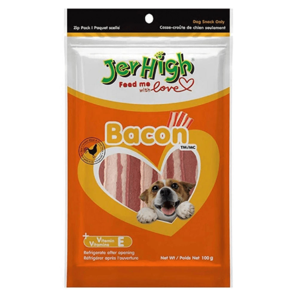 JerHigh Chicken Bacon Dog Treats — side view