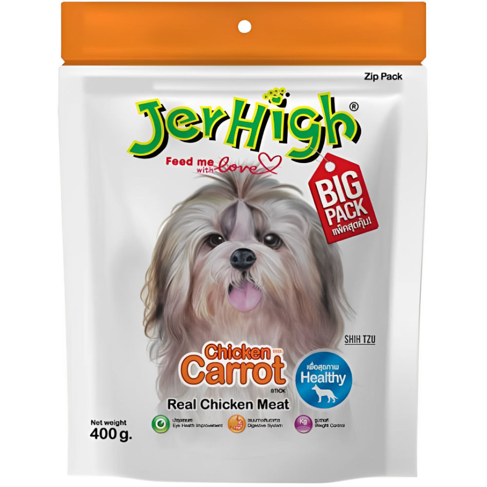JerHigh Chicken Carrot Dog Treats — detail shot