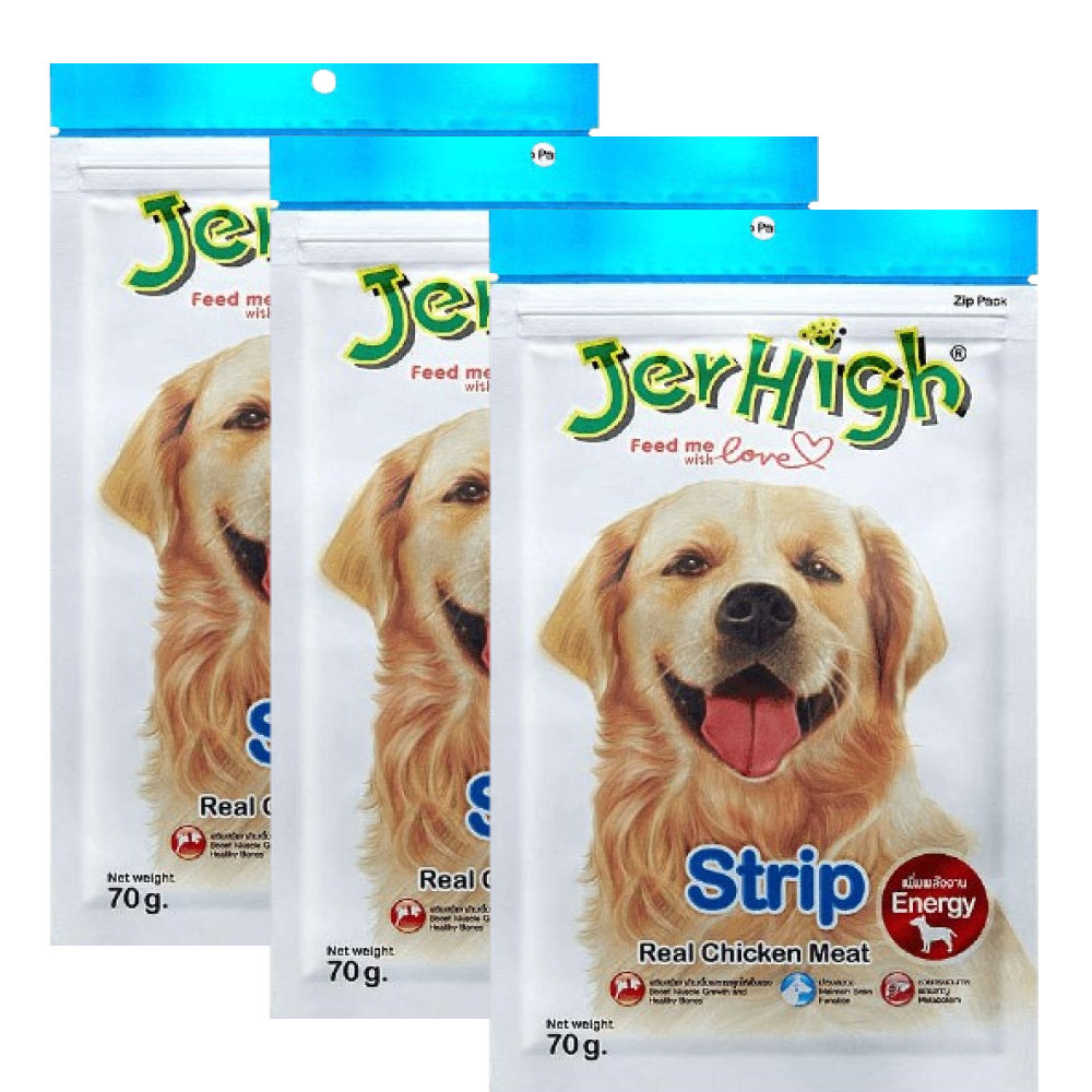 JerHigh Chicken Strip Dog Treat — back view