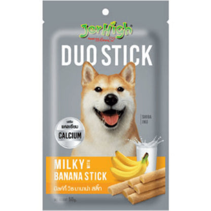 Jerhigh Milky With Banana Duo Stick Dog Treats