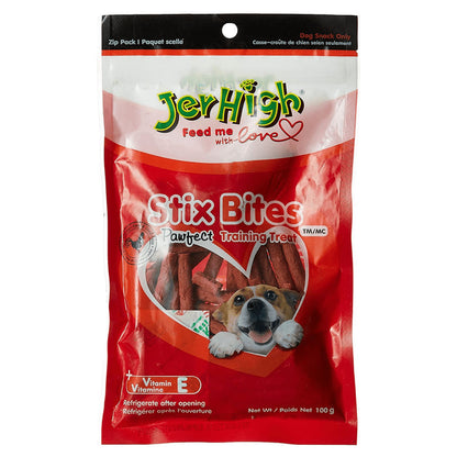 JerHigh Stix Bites Dog Treats — side view