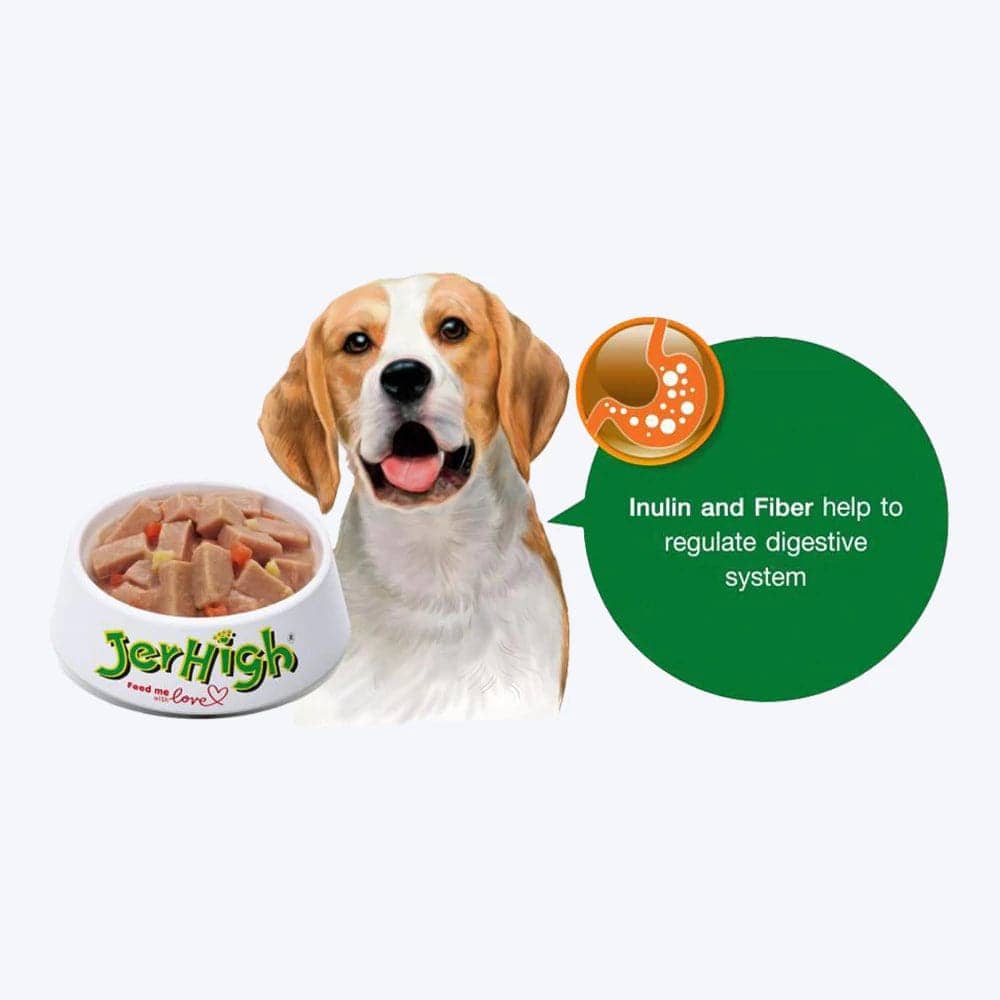 JerHigh Vegetable and Chicken in Gravy Dog Wet Food — detail shot