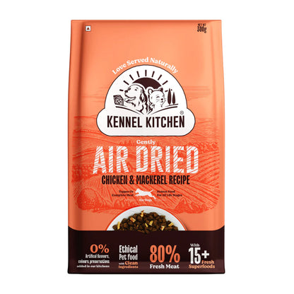 Kennel Kitchen Air Dried Chicken and Mackerel Puppy & Adult Dog Dry Food — back view