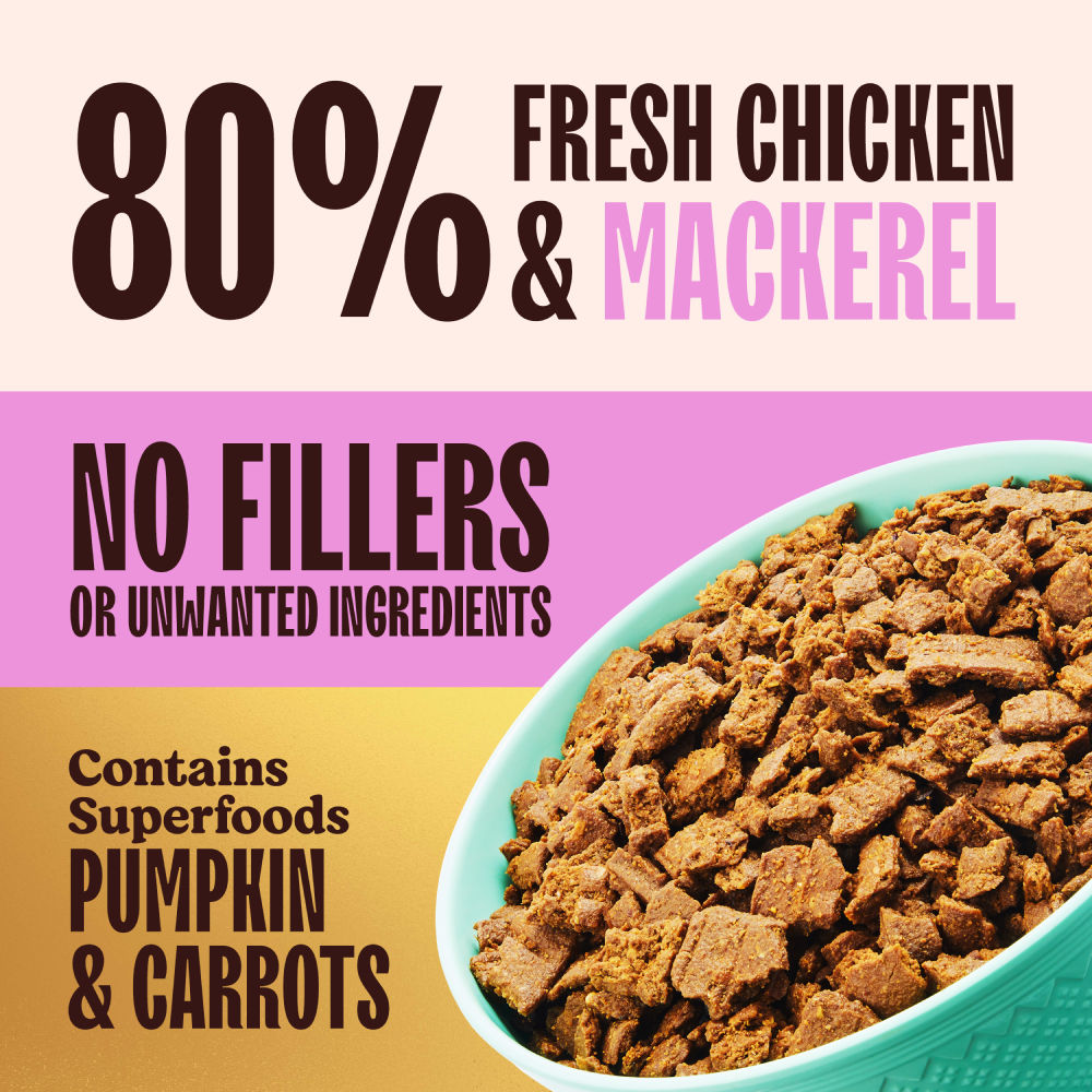 Kennel Kitchen Air Dried Chicken and Mackerel for Cat Dry Food — side view
