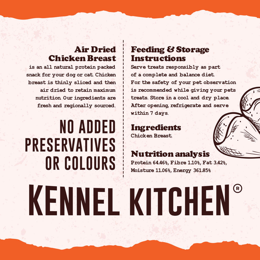 Kennel Kitchen Air Dried Chicken Jerky Dog and Cats Treats — in use