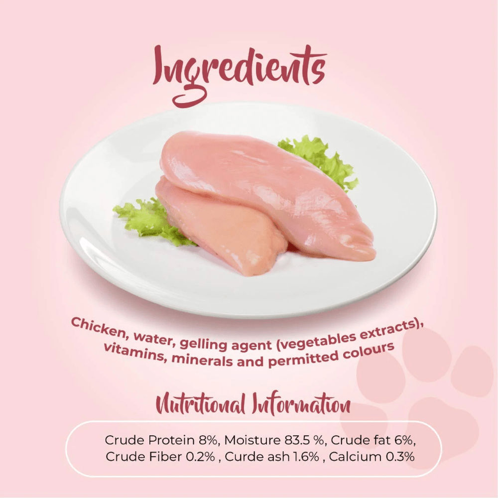 Kennel Kitchen Chicken in Jelly Kitten & Adult Cat Wet Food — detail shot